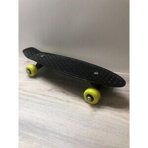 1616 Holdings Skateboard Black w/Yellow Wheels 17x4.5